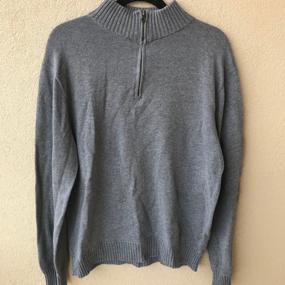 J. Crew Factory Gray Quarter Zip Sweater